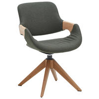 ARMLEHNSTUHL in Holz, Textil Grau, Eichefarben  - Eichefarben/Grau, Natur, Holz/Textil (60/88/59cm) - Valnatura
