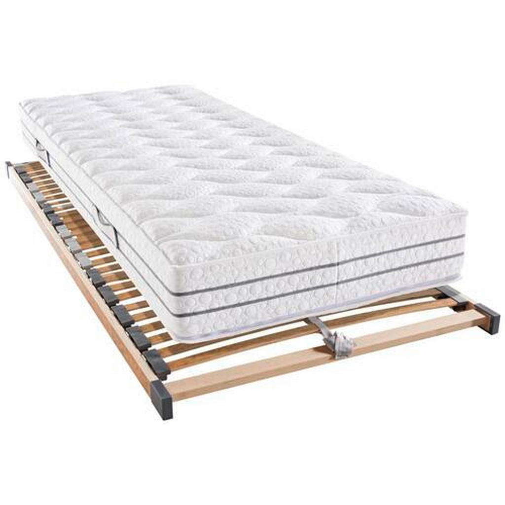 Thumbnail - FAN Matratzenset, Holz, 2-teilig, Birke, H2, Mehrzonen-Zonen, Höhe ca. 24 cm, 100x200 cm, Bezug abnehmbar/waschbar, orth...