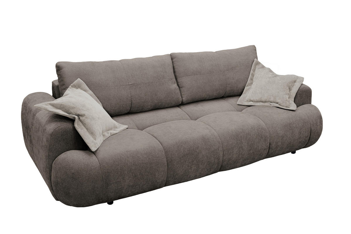 ROZKLÁDACÍ POHOVKA, plast, textil, kompozitní dřevo, hnědá - černá/hnědá, Moderní, kompozitní dřevo/textil (254/69-93/116cm) - Livetastic