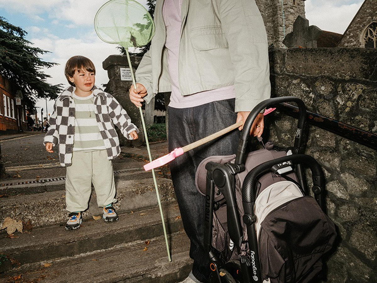 KIŠOBRAN KOLICA  METRO 3  - bež/crna, Basics, tekstil/metal (23/44/56cm)