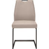 SCHWINGSTUHL  in Stahl Mikrofaser  - Creme/Schwarz, Design, Textil/Metall (47/58/99cm) - Dieter Knoll