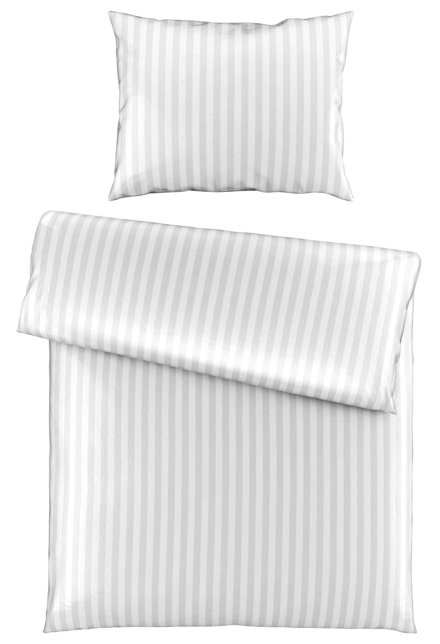 POSTEĽNÁ BIELIZEŇ, satén, strieborná, 140/200 cm - strieborná, Konventionell, textil (140/200cm) - Esposa