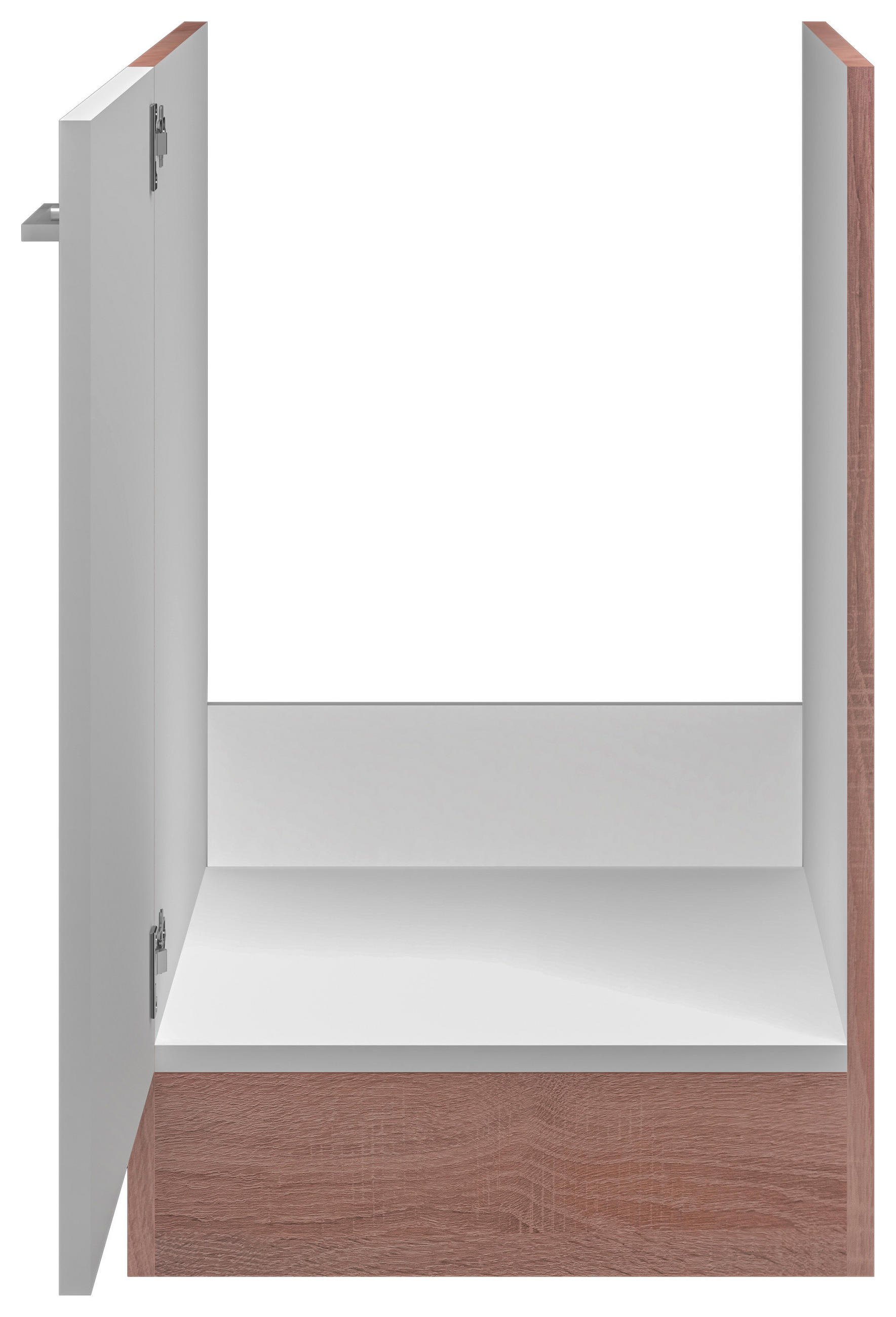 SPÜLENUNTERSCHRANK 50/82/57 cm in Weiß, Sonoma Eiche - Alufarben/Weiß, KONVENTIONELL, Holzwerkstoff/Kunststoff (50/82/57cm) - FlexWell