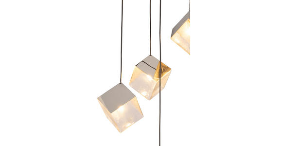 HÄNGELEUCHTE Louisville 40/150 cm   - Klar/Chromfarben, Design, Glas/Metall (40/150cm) - Dieter Knoll