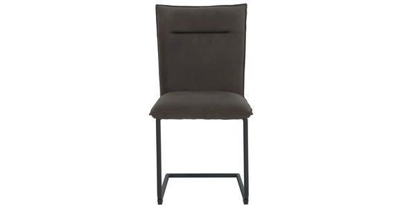 SCHWINGSTUHL Mikrofaser Anthrazit - Anthrazit/Schwarz, Design, Textil/Metall (47/87/62cm) - Valnatura