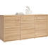SIDEBOARD Eiche furniert, massiv geölt Eichefarben - Eichefarben/Nickelfarben, KONVENTIONELL, Holz/Holzwerkstoff (185,6/91,9/47,6cm) - Voleo