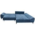 ECKSOFA Dunkelblau Webstoff  - Schwarz/Dunkelblau, KONVENTIONELL, Kunststoff/Textil (310/185cm) - Carryhome