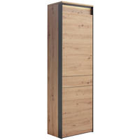 GARDEROBENSCHRANK  in 60/200/38 cm  - Schwarz/Eiche Artisan, Design, Holzwerkstoff (60/200/38cm) - Voleo