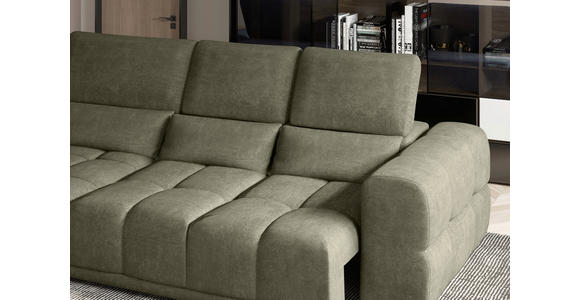 ECKSOFA Olivgrün Chenille  - Schwarz/Olivgrün, KONVENTIONELL, Kunststoff/Textil (203/290cm) - Carryhome