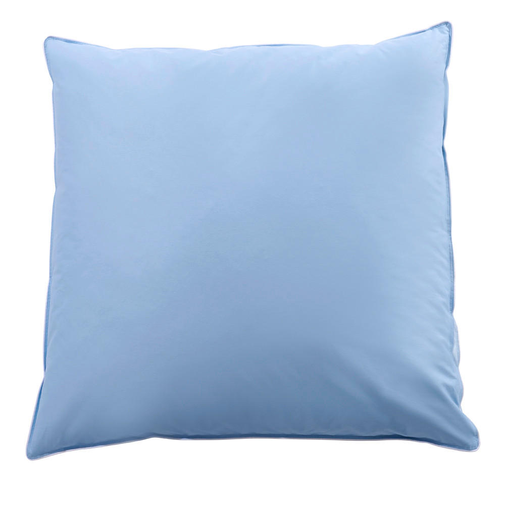 Ribeco Kopfkissen Leon Weiß, Hellblau 70x90 cm