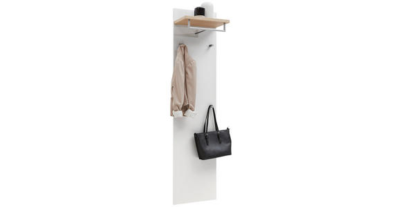 GARDEROBE 3-teilig in 180/193/31 cm - Eichefarben/Silberfarben, Design, Holz/Holzwerkstoff (180/193/31cm) - Dieter Knoll