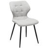 STUHL  in Eisen Webstoff Metall, Textil, Holz  - Hellgrau/Schwarz, LIFESTYLE, Holz/Textil (47/82/59cm) - Livetastic
