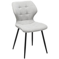 STUHL  in Eisen Webstoff Metall, Textil, Holz  - Hellgrau/Schwarz, LIFESTYLE, Holz/Textil (47/82/59cm) - Livetastic