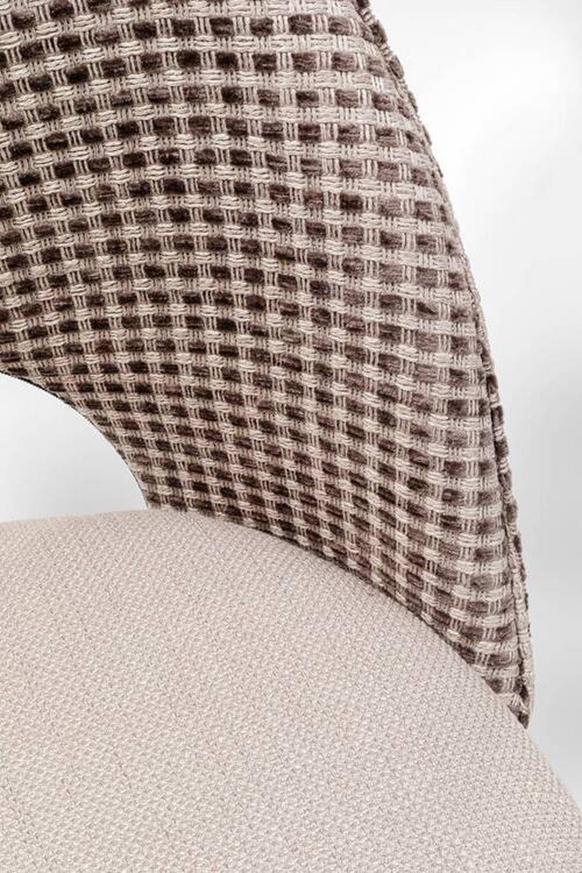 STUHL  in Stahl Webstoff Metall, Textil  - Beige/Goldfarben, Design, Textil/Metall (49/84/54cm) - Ambia Home