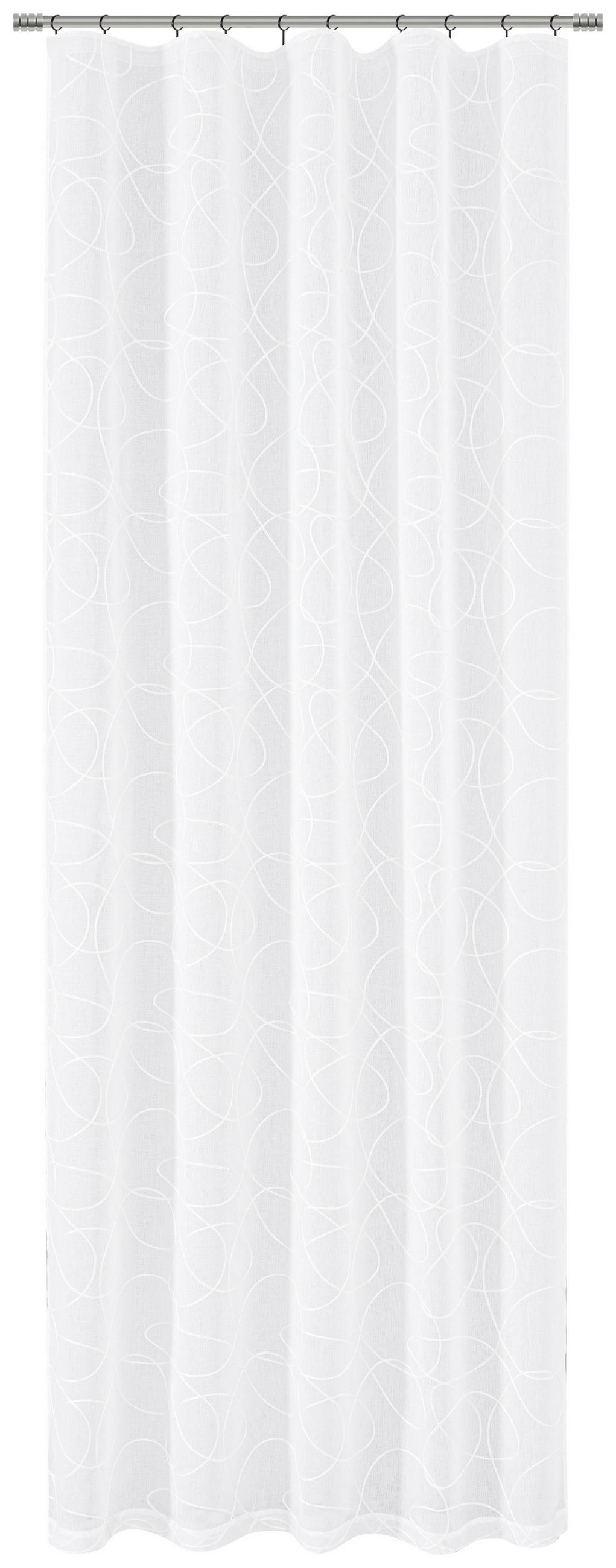 HOTOVÝ ZÁVĚS, neprůsvitné, 135/255 cm - bílá, Design, textil (135/255cm) - Esposa