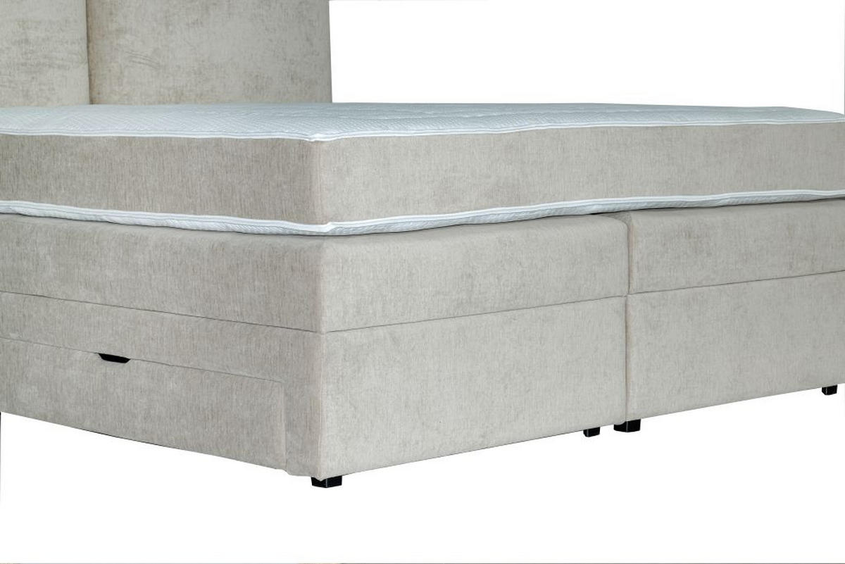 BOXSPRING KREVET 140/210 cm     bežbraon  - svetlobraon/bežbraon, Moderno, tekstil/drvo (140/210cm) - Hom`in