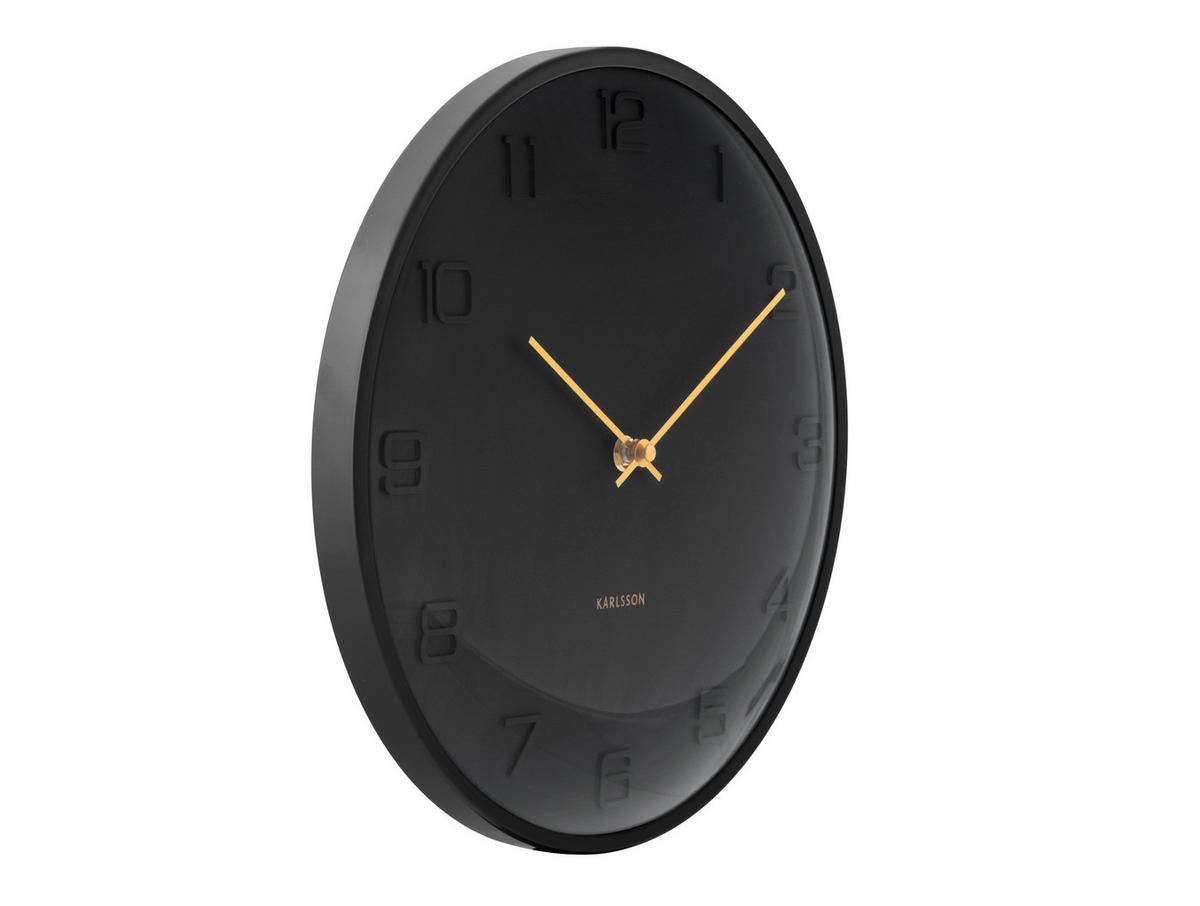 WANDUHR Schwarz  - Schwarz, Basics, Metall (30.5cm) - Karlsson
