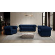 CHESTERFIELD-SESSEL - Wengefarben/Dunkelblau, LIFESTYLE, Holz/Textil (115/76,5/96cm) - Landscape