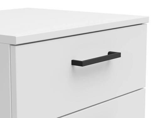 KOMODA, bílá, 45/83/40 cm - bílá/černá, Moderní, kompozitní dřevo/plast (45/83/40cm) - Carryhome
