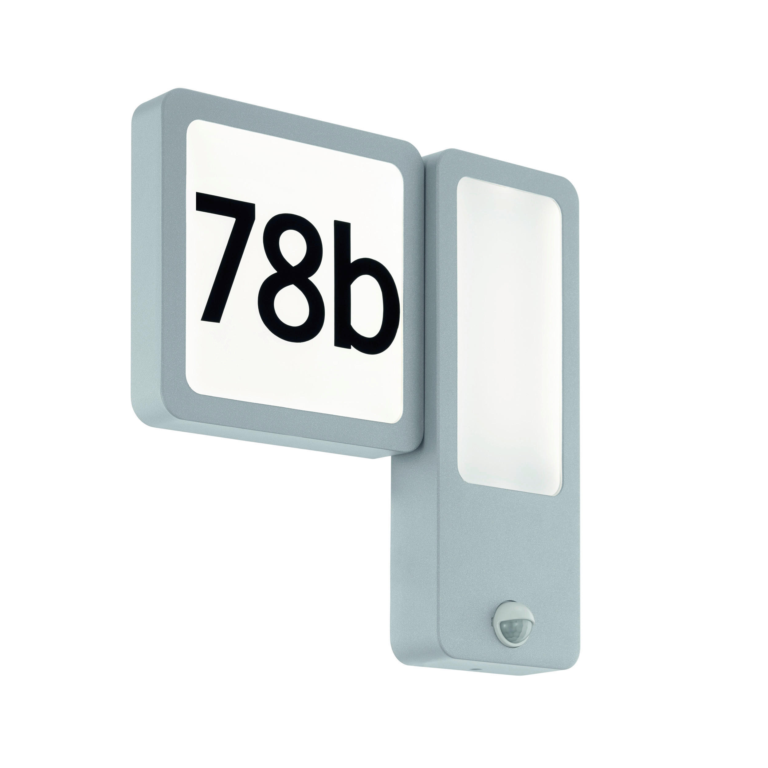 AUßENWANDLEUCHTE 29,5/5/30 cm   - Silberfarben/Weiß, Design, Kunststoff/Metall (29,5/5/30cm) - Eglo