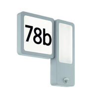 AUßENWANDLEUCHTE 29,5/5/30 cm   - Silberfarben/Weiß, Design, Kunststoff/Metall (29,5/5/30cm) - Eglo