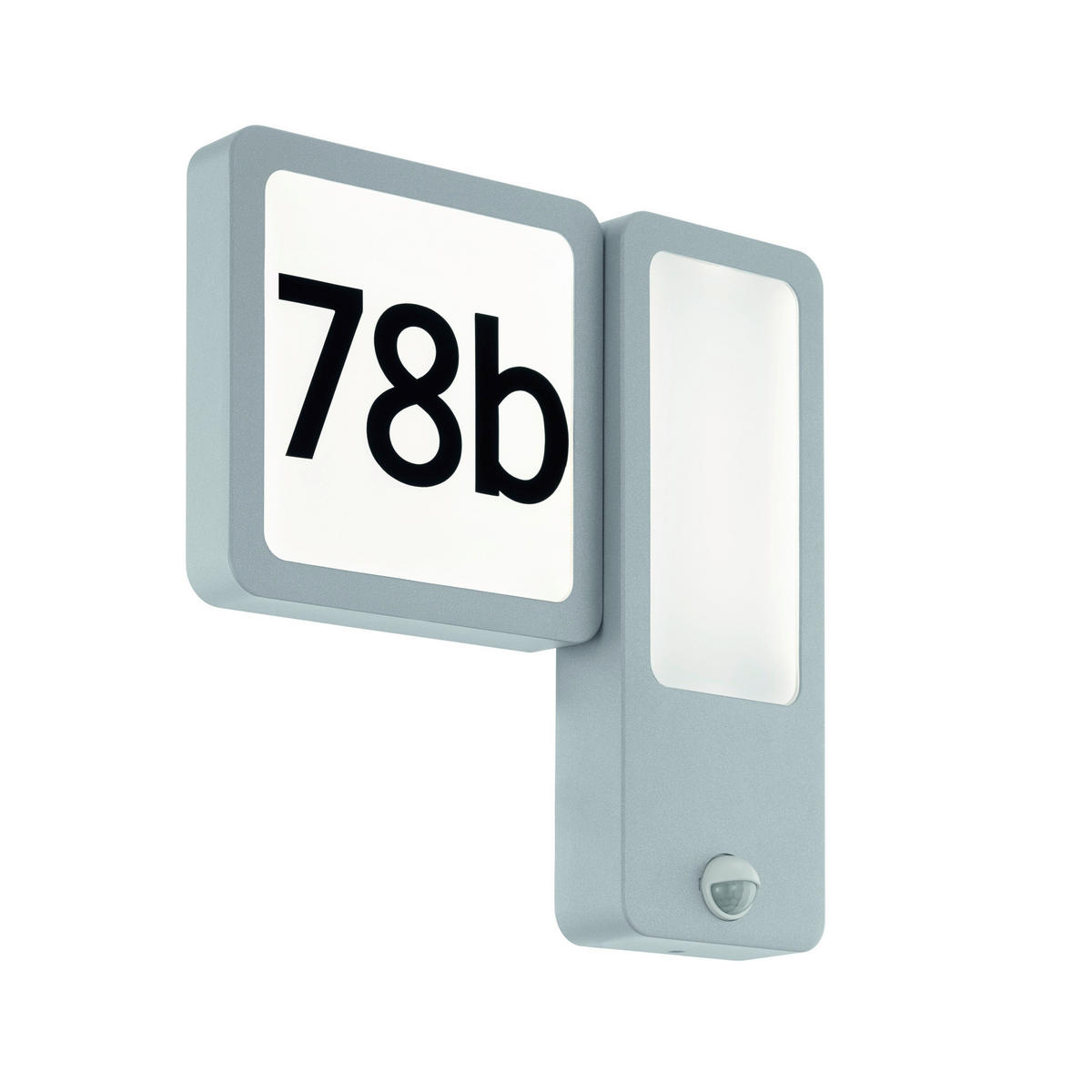 AUßENWANDLEUCHTE 29,5/5/30 cm   - Silberfarben/Weiß, Design, Kunststoff/Metall (29,5/5/30cm) - Eglo