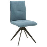 STUHL  in Stahl Flachgewebe Metall, Textil  - Blau/Schwarz, Design, Textil/Metall (46/91/62cm) - Dieter Knoll