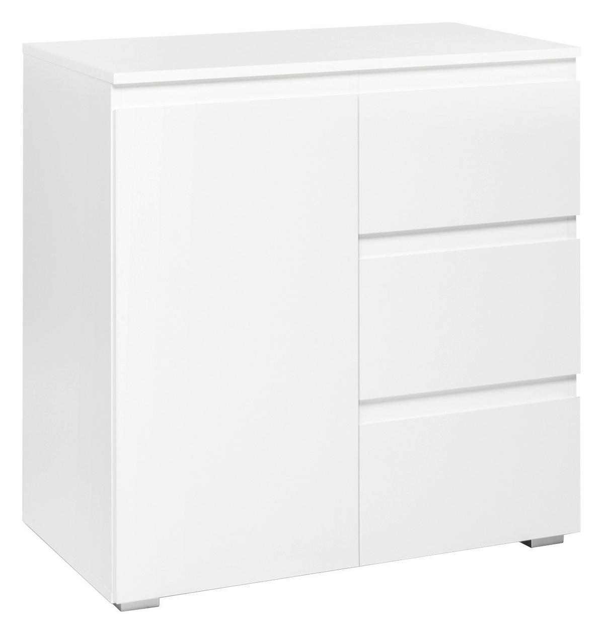 KOMÓD 80/80/40 cm  - fehér, Konventionell, faalapú anyag (80/80/40cm) - Livetastic