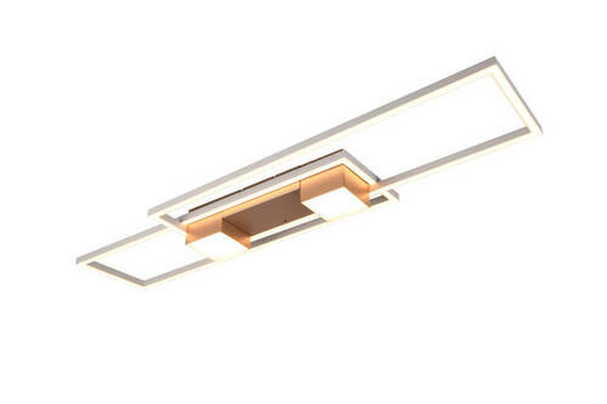 LED-TAKLAMPA Albany 100/28/8 cm  - brun/grå, Design, metall (100/28/8cm) - Trio Leuchten
