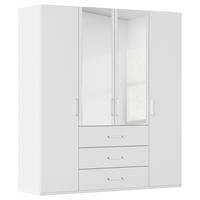 DREHTÜRENSCHRANK 201/223/60 cm 4-türig Weiß  - Weiß, Design, Glas/Holzwerkstoff (201/223/60cm) - Novel