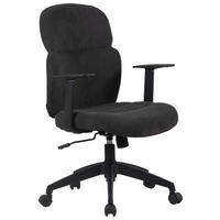 DREHSTUHL Webstoff Schwarz  - Schwarz, Design, Kunststoff/Textil (60/93,5-101/57cm) - Modante