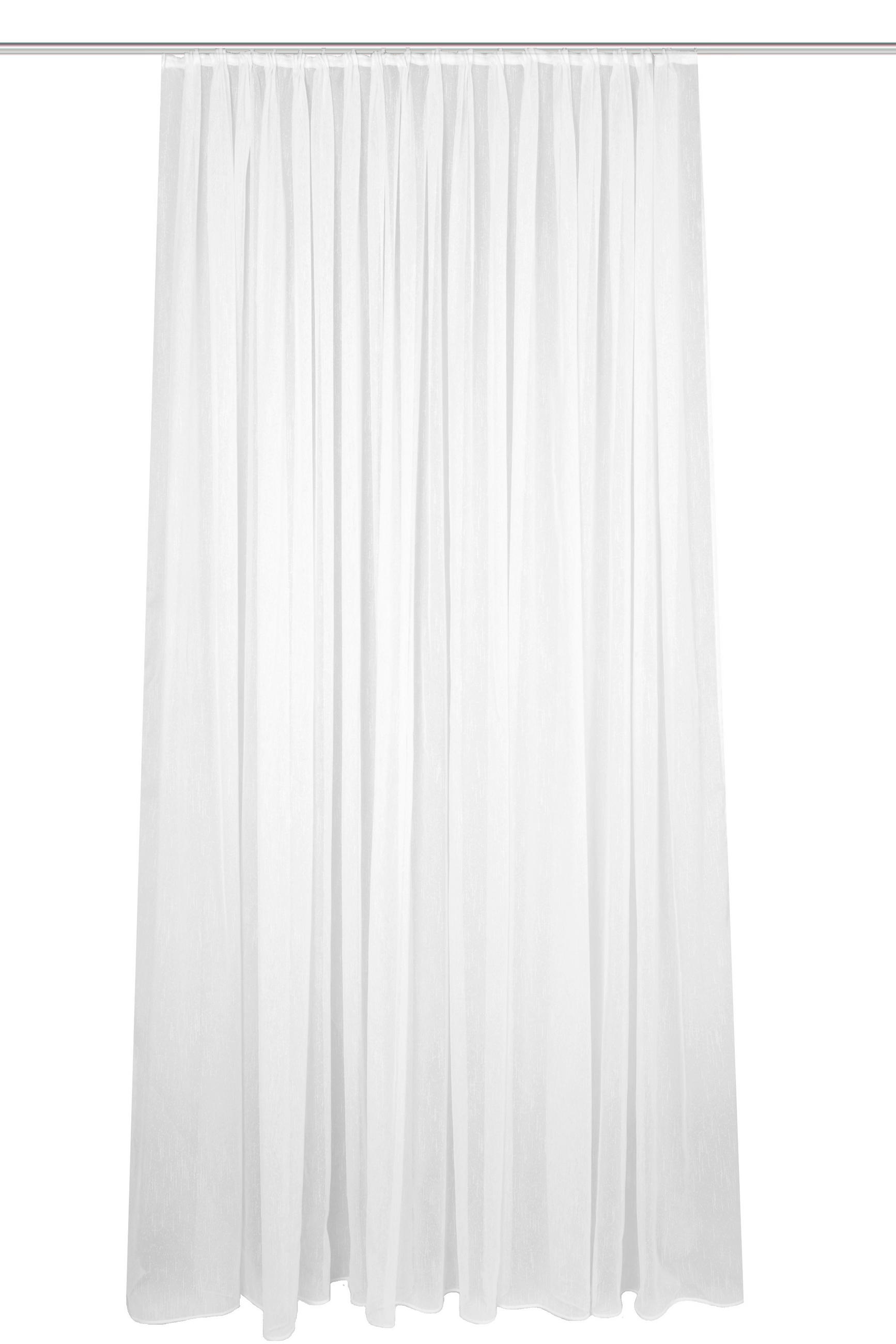 FERTIGSTORE  transparent   375/120 cm  - Weiß, Basics, Textil (375/120cm)