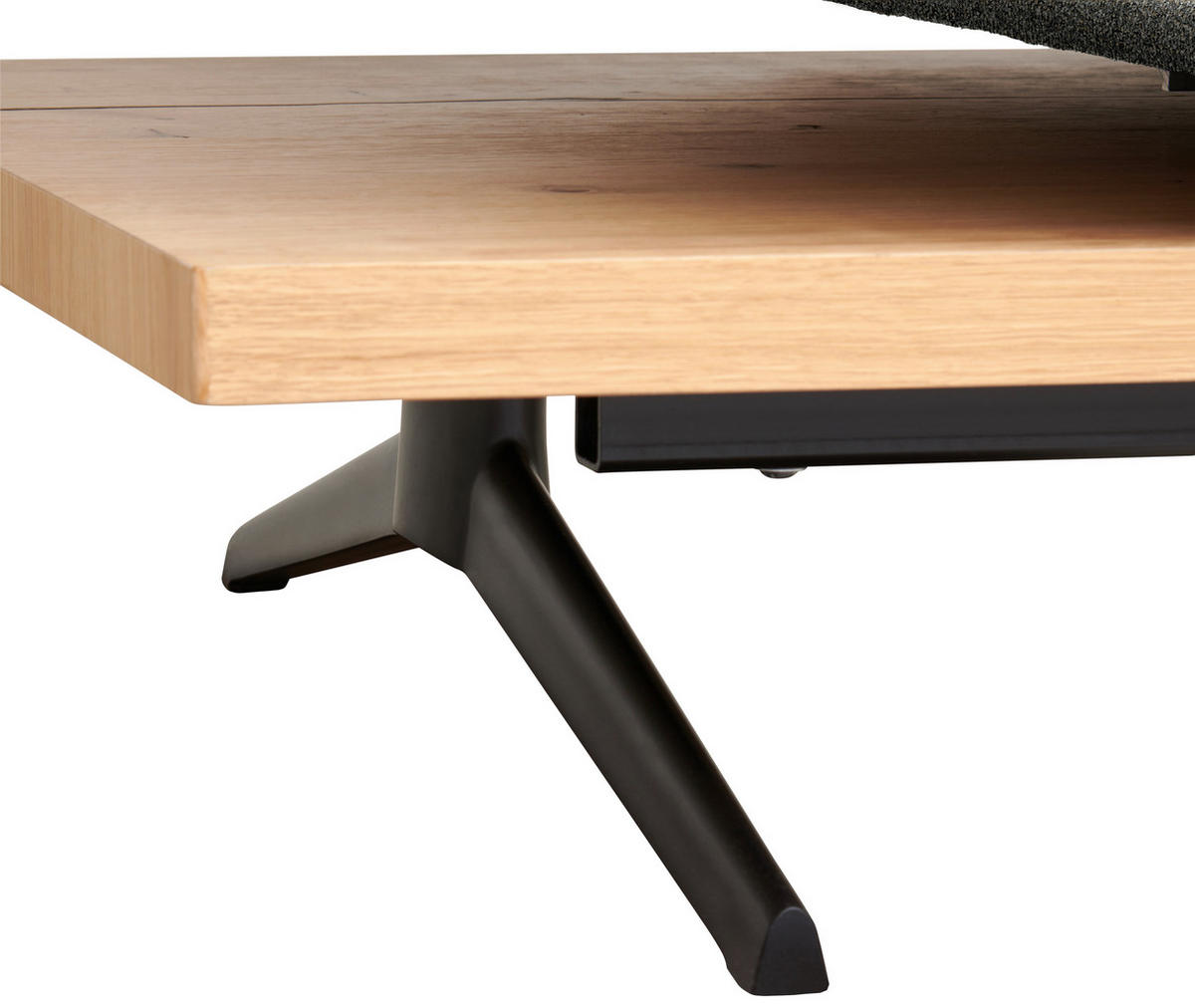 ECKSOFA  in Chenille Graubraun  240/132 cm  - Graubraun/Schwarz, Design, Holz/Textil (240/132cm) - Koinor