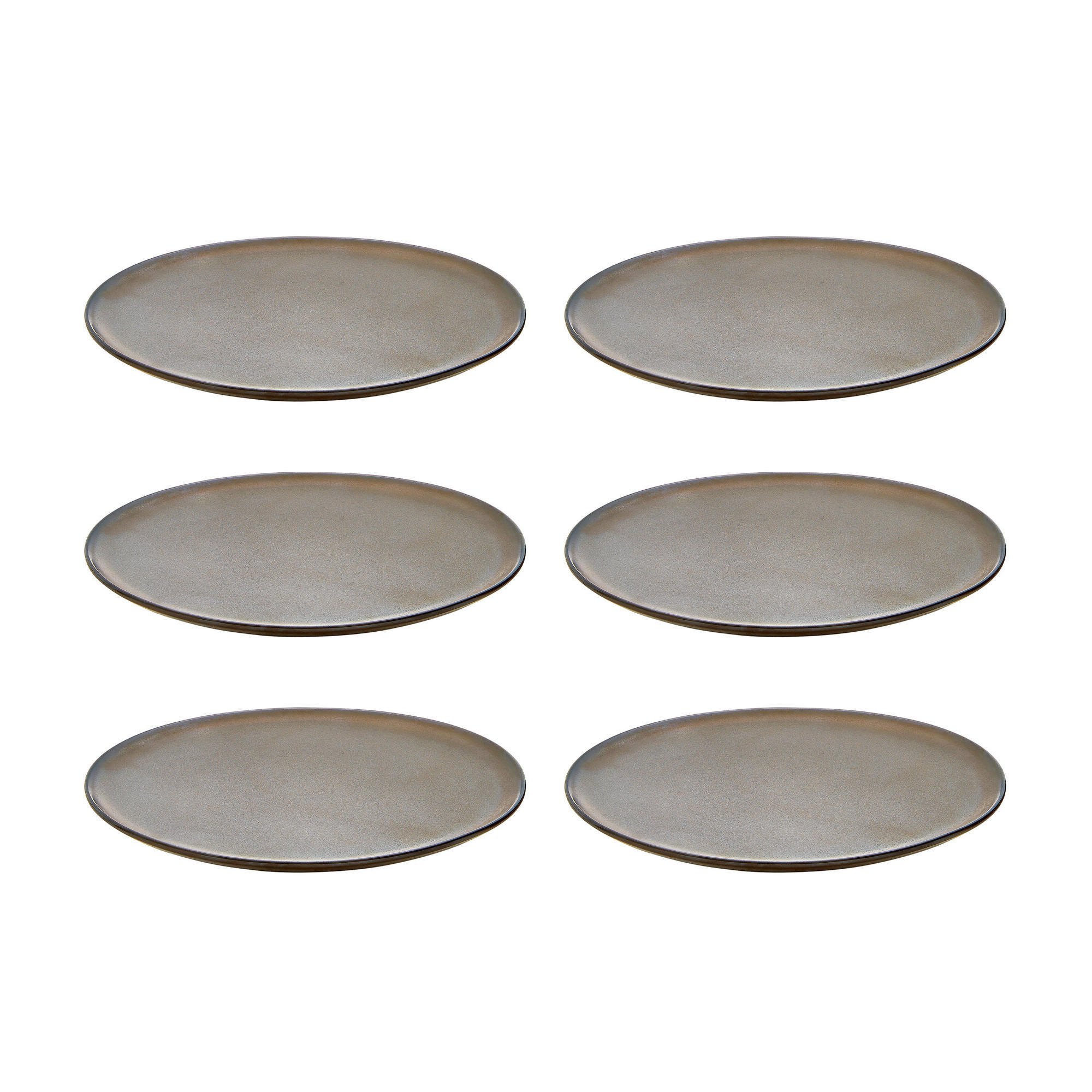 TELLERSET RAW 6-teilig  - Braun, Basics, Keramik (23cm) - Aida