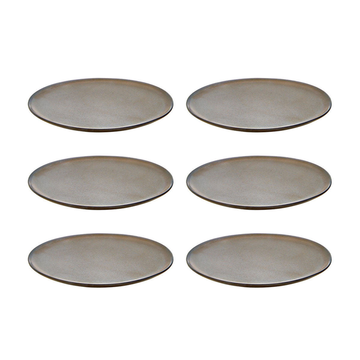 TELLERSET RAW 6-teilig  - Braun, Basics, Keramik (23cm) - Aida