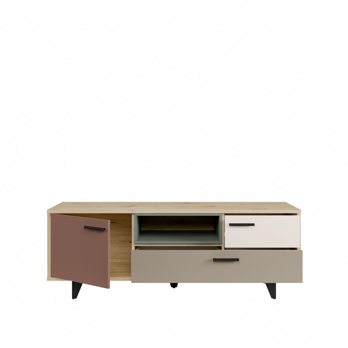 TV-ELEMENT - Taupe/Sandfarben, Design, Holzwerkstoff/Kunststoff (154,5/54,4/52,2cm) - Carryhome