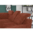 ECKSOFA in Chenille Rostfarben  - Rostfarben/Schwarz, KONVENTIONELL, Textil/Metall (200/281cm) - Carryhome