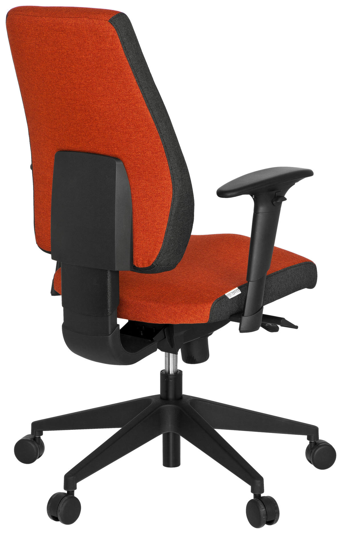 DREHSTUHL  in Flachgewebe Rot, Schwarz, Dunkelgrau  - Dunkelgrau/Rot, MODERN, Kunststoff/Textil (56/123/47cm) - MID.YOU