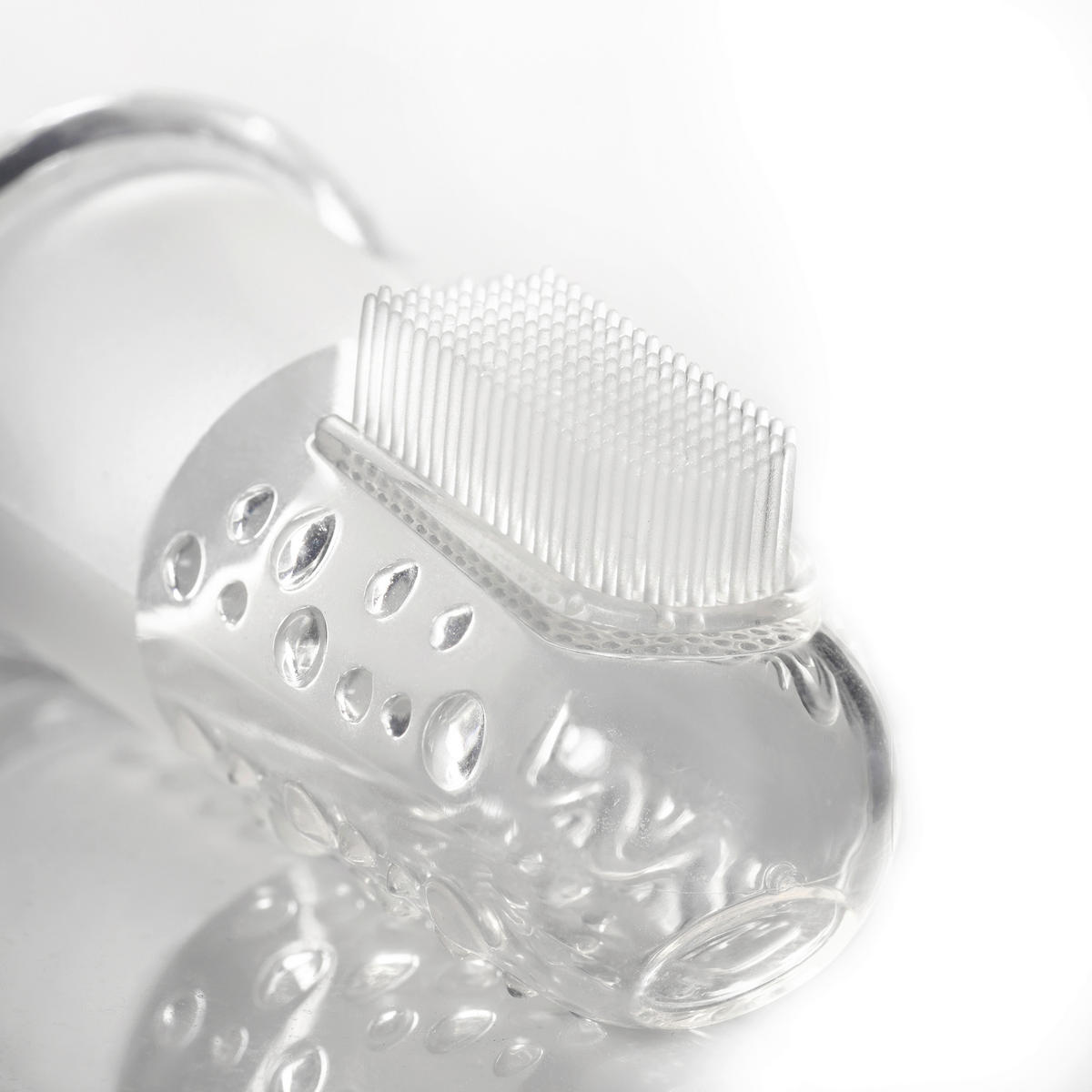 FINGERZAHNBÜRSTE - Transparent, Basics, Kunststoff (2,6/5,5/2,6cm) - Reer