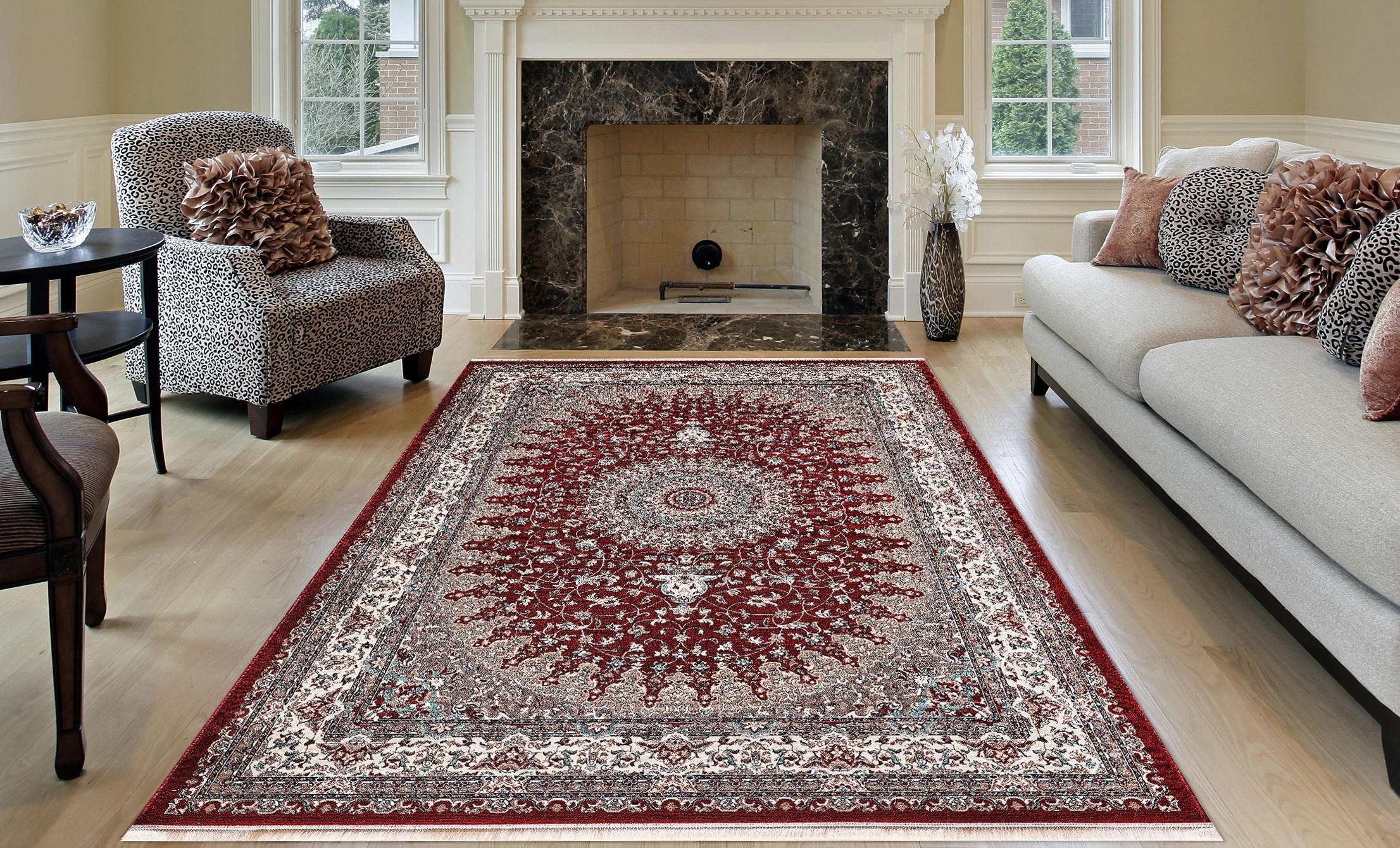 VINTAGE-TEPPICH 160/230 cm Semerkand Dunkelrot, Beige  - Beige/Dunkelrot, LIFESTYLE, Textil (160/230cm) - Novel