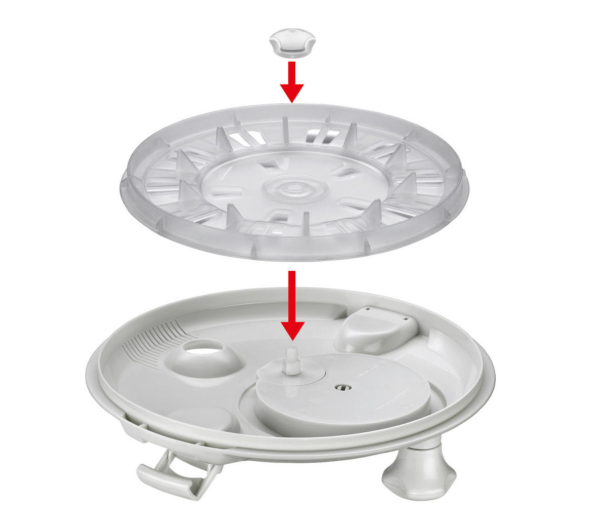 SALATSCHLEUDER GRANDE  - Transparent/Weiß, Basics, Kunststoff (25/21,5cm) - KÜCHENPROFI