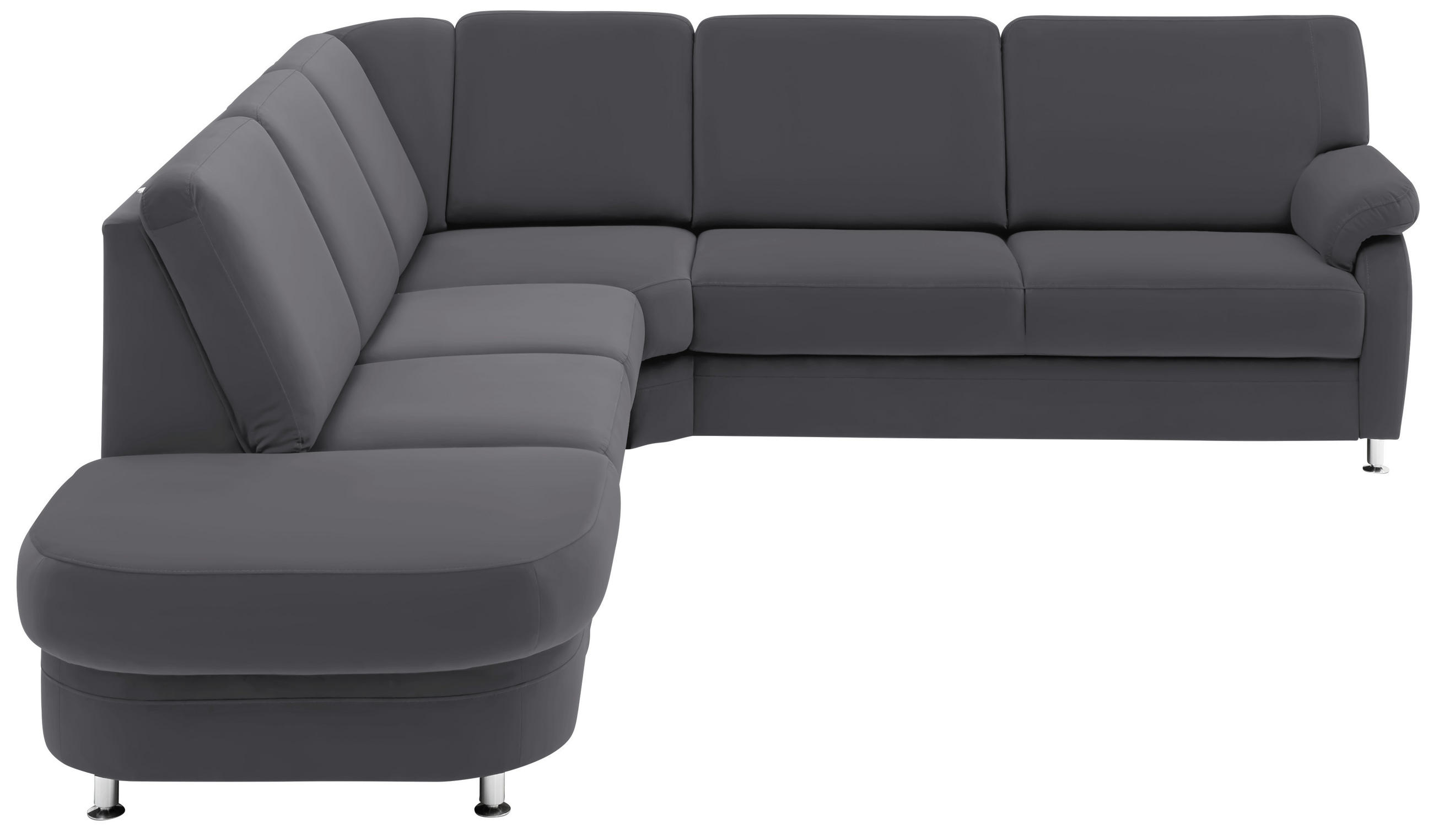 ECKSOFA in Flachgewebe Grau  - Alufarben/Grau, Konventionell, Textil/Metall (287/269cm) - Beldomo System