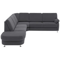 ECKSOFA in Flachgewebe Grau  287/269 cm  - Alufarben/Grau, KONVENTIONELL, Textil/Metall (287/269cm) - Beldomo System