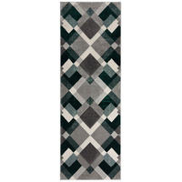 WEBTEPPICH 80/230 cm NIMBUS Grün, Dunkelgrau  - Dunkelgrau/Grün, KONVENTIONELL, Textil (80/230cm)