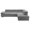 ECKSOFA inkl. Funktion in Flachgewebe Grau  - Grau, Modern, Textil/Metall (274/228cm) - Sit & More