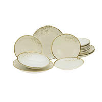 Tellerset Creme, Weiß Nature Collection Natural Living 12-teilig 4 Personen  - Creme/Weiß, Basics, Keramik - Creatable