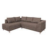 ECKSOFA Cappuccino Webstoff  - Chromfarben/Schwarz, Design, Kunststoff/Textil (200/267cm) - P & B