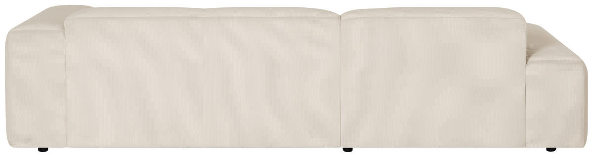 ECKSOFA HANNAH Creme Cord  - Creme/Schwarz, Design, Kunststoff/Textil (200/304cm) - MID.YOU