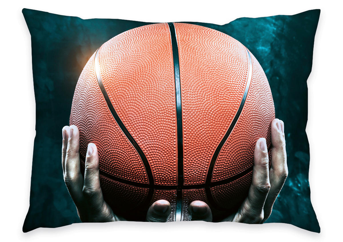 POSTELJINA ZA MLADE 140/200 cm  BASKETBALL  - narančasta/crna, Basics, tekstil (140/200cm)