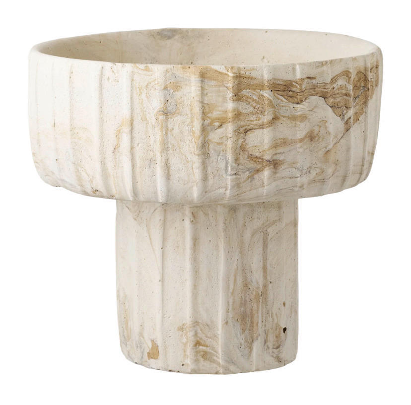 VASE Vase  - Beige, Basics, Stein (21/18,5cm)